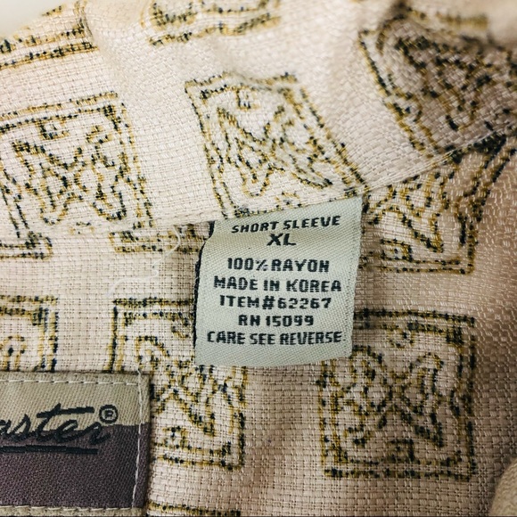 Fieldmaster Hawaiian Shirt Men XL Floral Rayon - Picture 8 of 8